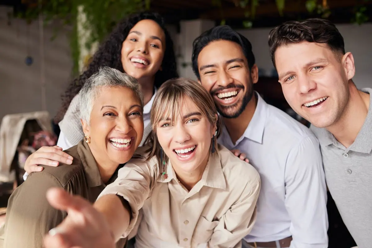 Friends taking a selfie